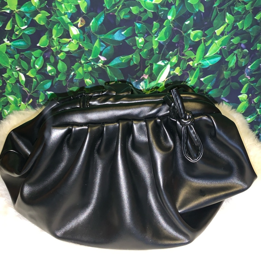 Black up leather bag
